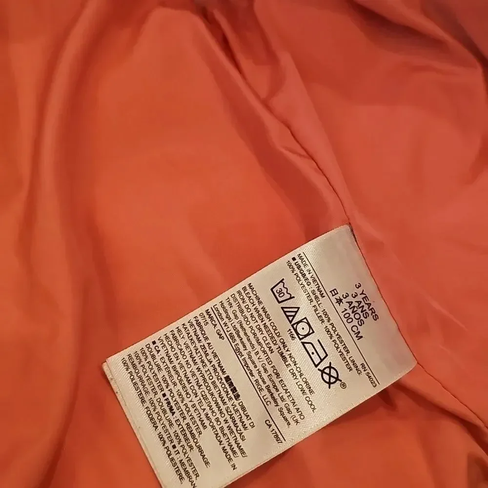 Colorful Geometric Puffer Vest Baby Gap Size 3